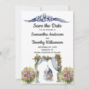 Skandinavische Hochzeitsfloristik für Waldgnome Save The Date