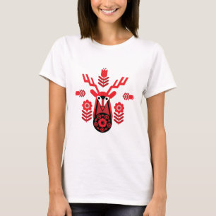 Skandinavische Natur Hirsch Kopf T - Shirt