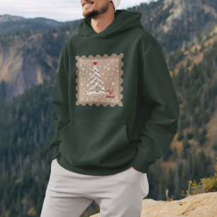 Skandinavische nordische Weihnachts-Postkarte Hoodie
