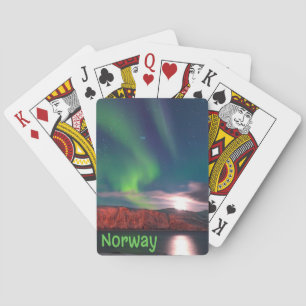 Skandinavische Nordlichter - Rote Klippen Spielkarten