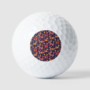 Skandinavische Pferde: Dekoratives Nahtloses Desig Golfball