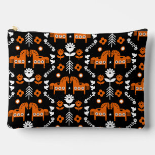 Skandinavische Pferde-Folk-Art Zubehörtasche