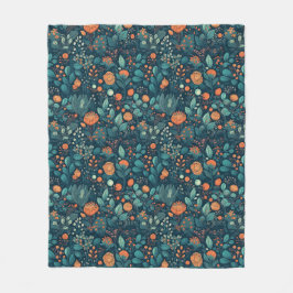 Skandinavische Pflanze und Blume Fleece Blanket