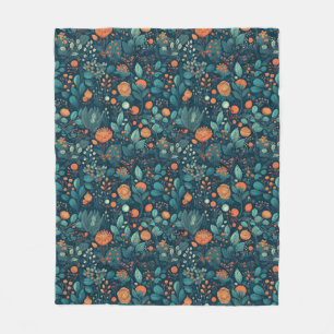 Skandinavische Pflanze und Blume Fleece Blanket