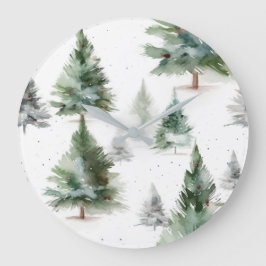 Skandinavische Pine Tree Wall Uhr