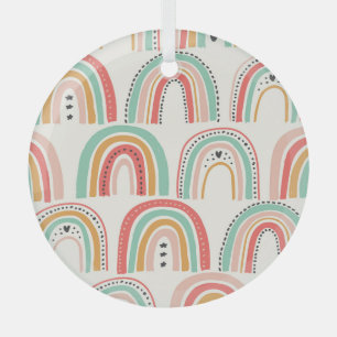 Skandinavische Regenbogen: Naives Kunstmuster. Ornament Aus Glas