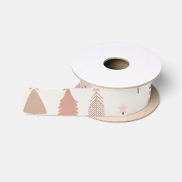 Skandinavische Rose-Weihnachtstanne Satinband