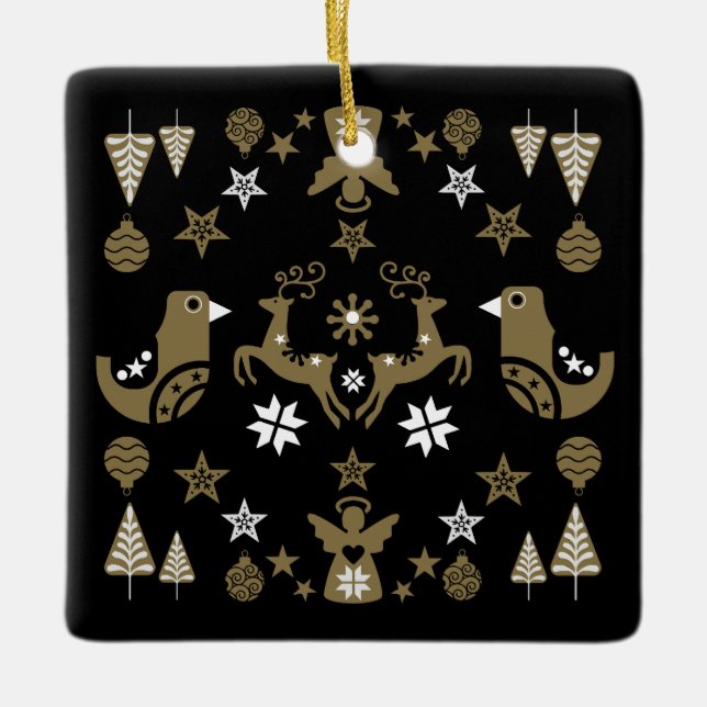 Skandinavische Saisonluxuriöse Dekoration (Vorderseite)