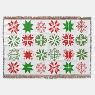 Skandinavische Schneeflocken werfen Blanket Decke