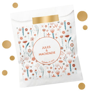 Skandinavische Sommer-Blume Boho Favor Bag Geschenktütchen