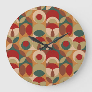 Skandinavische Stilgeometrie Minimaler Artwork Große Wanduhr