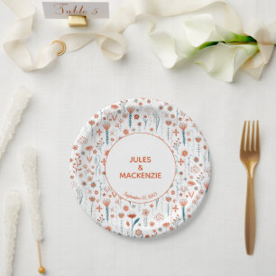 Skandinavische Summer Blume Boho Wedding Pappteller