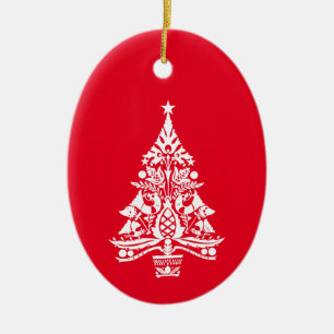 Skandinavische traditionelle Weihnachtsdekoratione Keramik Ornament