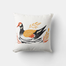 Skandinavische Volkskunst-Enten-Couch-Kissen