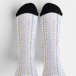 Skandinavische Volkskunst mit Sun & Wave Patter Socken
