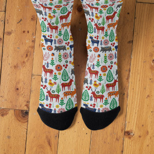 Skandinavische Volkskunst Nordic Boho Modernes Mus Socken