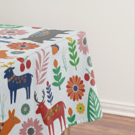 Skandinavische Volkskunst Nordic Boho Modernes Mus Tischdecke