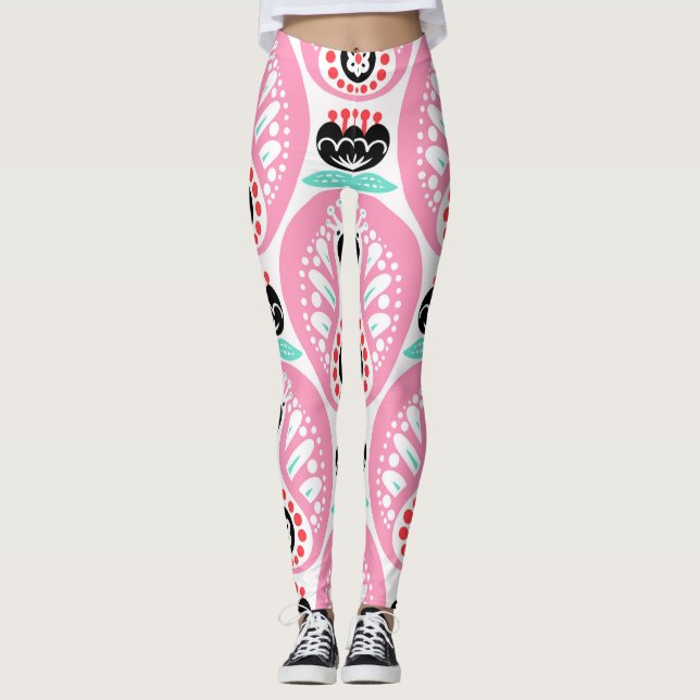 Skandinavische Volkskunst: Nordic Seamless. Leggings (Vorderseite)