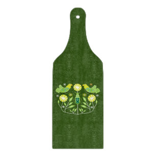 Skandinavische Volkskunst   Nordische Dekorations- Schneidebrett