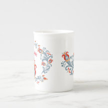 Skandinavische Volkskunst Velkommen Tasse