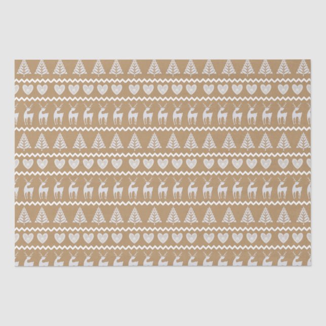 Skandinavische Volkskunst Weihnachten Seidenpapier (Vorderseite)