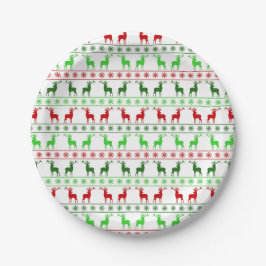 Skandinavische Weihnachtsbaum-Teller Pappteller