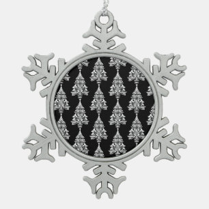 Skandinavische Weihnachtsbaumdekorationen Schneeflocken Zinn-Ornament