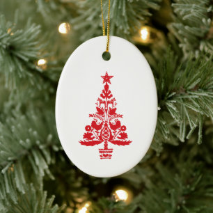 Skandinavische Weihnachtsbaumkunst Keramik Ornament