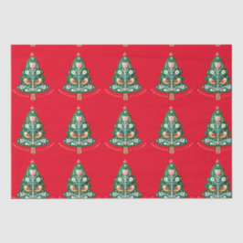 Skandinavische Weihnachtsbaumkunst Seidenpapier