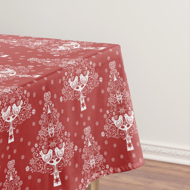 Skandinavische Weihnachtsbaummagie Tischdecke (Beispiel)