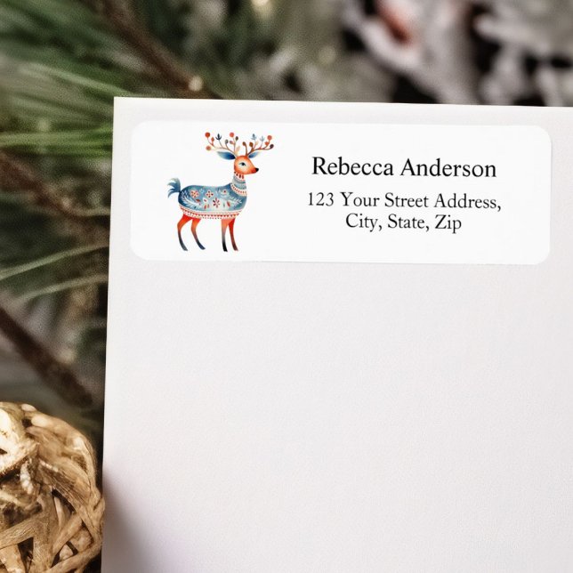 Skandinavische Weihnachtsblume & Rentiere Rückkehr (Von Creator hochgeladen)