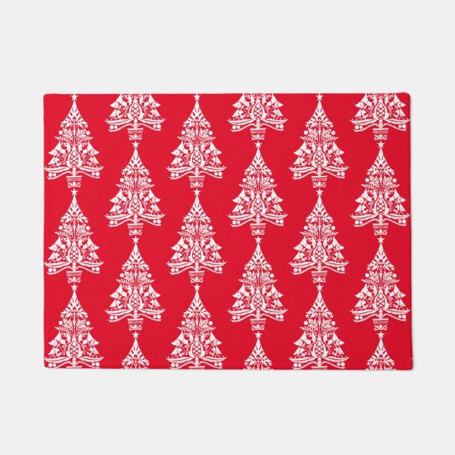 Skandinavische Weihnachtsdekorationen Fußmatte (Vorderseite)