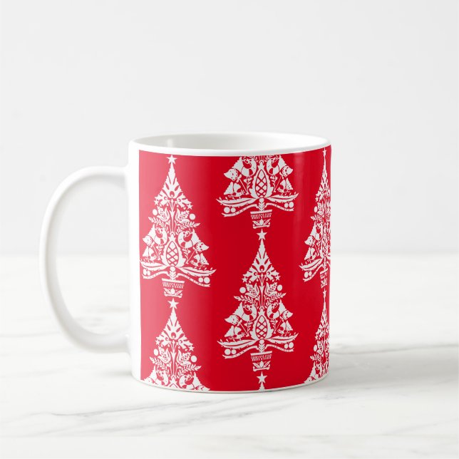 Skandinavische Weihnachtsdekorationen Kaffeetasse (Links)