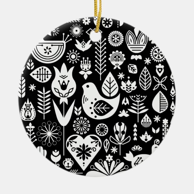 Skandinavische Weihnachtsdekorationen Keramik Ornament (Vorne)