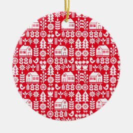 Skandinavische Weihnachtsdekorationen Keramik Ornament