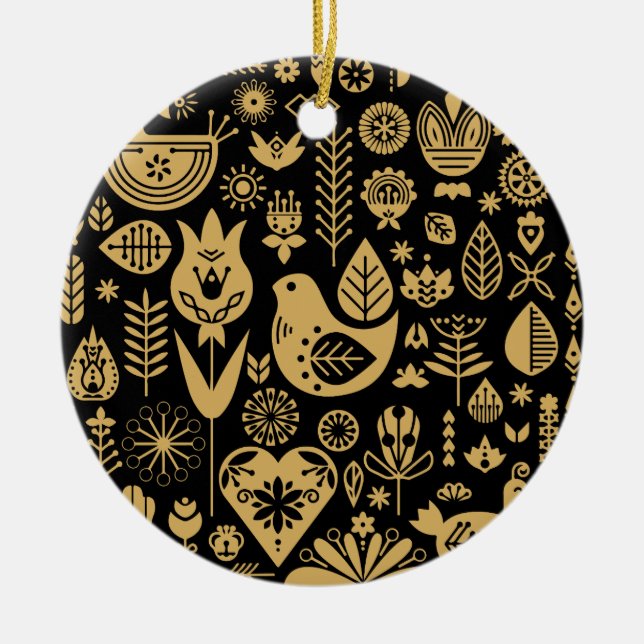 Skandinavische Weihnachtsdekorationen Keramik Ornament (Vorne)