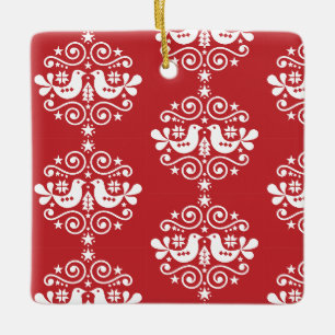 Skandinavische Weihnachtsdekorationen Keramikornament
