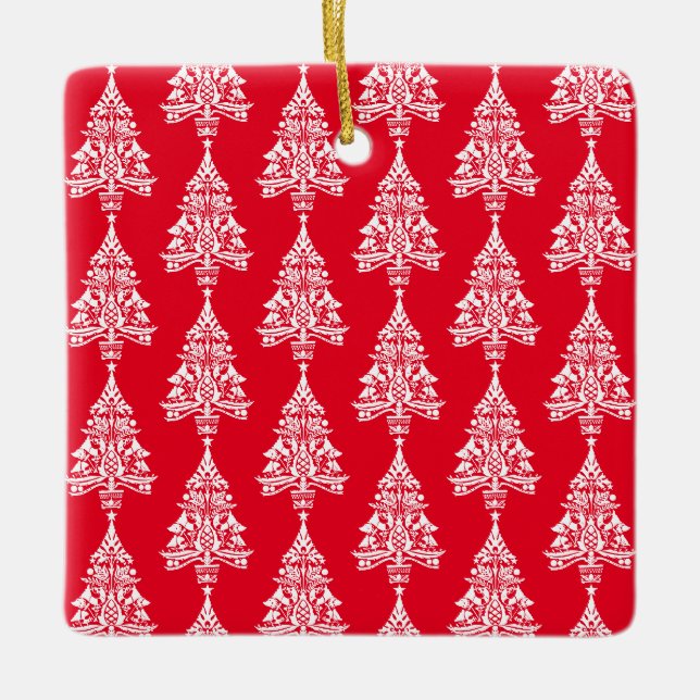 Skandinavische Weihnachtsdekorationen Keramikornament (Vorderseite)