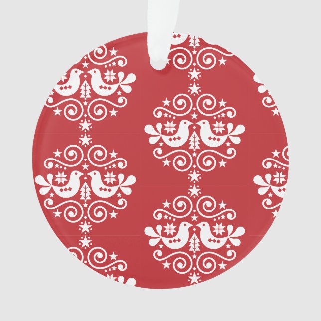 Skandinavische Weihnachtsdekorationen Ornament (Vorderseite)