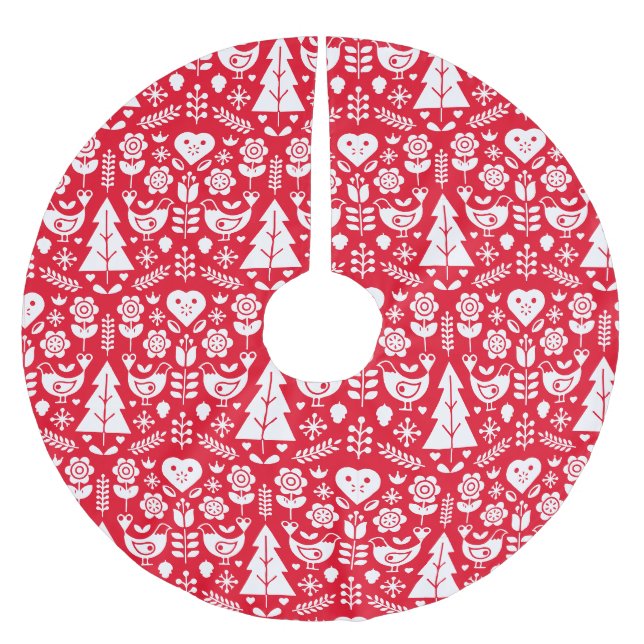 Skandinavische Weihnachtsdekorationen Polyester Weihnachtsbaumdecke (Vorderseite)