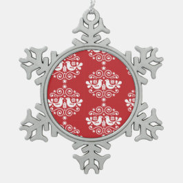 Skandinavische Weihnachtsdekorationen Schneeflocken Zinn-Ornament