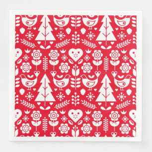 Skandinavische Weihnachtsdekorationen Serviette