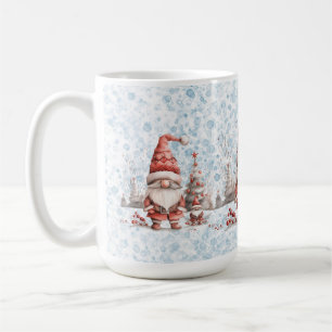 Skandinavische Weihnachtsgnome Red Berries Kaffeetasse