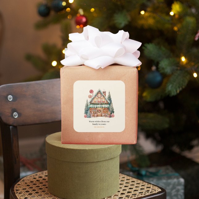 Skandinavische Weihnachtsmagie Quadratischer Aufkleber (Von Creator hochgeladen)