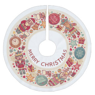 Skandinavische Weihnachtsschmuck Baumrock Polyester Weihnachtsbaumdecke