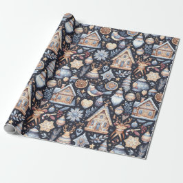 Skandinavische Weihnachtsvolkskunst Geschenkpapier