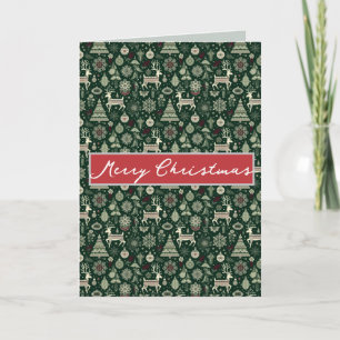 Skandinavische Weihnachtszeit Feiertagskarte