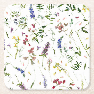 Skandinavische Wildblumen Meadow Rechteckiger Pappuntersetzer