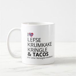 Skandinavischer Essen Humor Lefse & Tacos Kaffeetasse