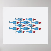Skandinavischer Fisch - Wohngestaltung der Mauer